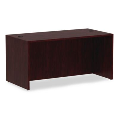 Alera Valencia Series Straight Front Desk Shell, 59.13" X 29.5" X 29.63", Mahogany