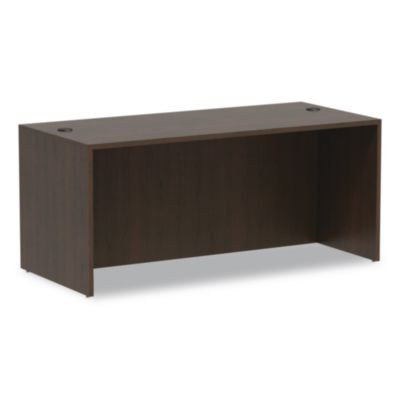 Alera Valencia Series Straight Front Desk Shell, 65" X 29.5" X 29.63", Espresso