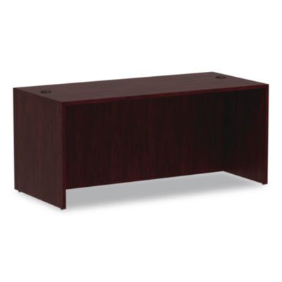 Alera Valencia Series Straight Front Desk Shell, 65" X 29.5" X 29.63", Mahogany