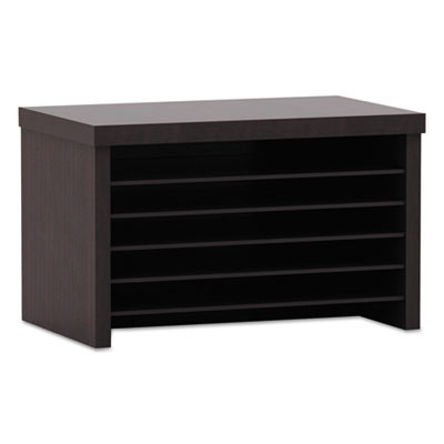 Alera Valencia Series Under-Counter File Organizer, 6 Sections, 15.75" x 9.88" x 10.88", Espresso