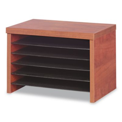 Alera Valencia Series Under-Counter File Organizer, 6 Sections, 15.75" x 9.88" x 10.88", Medium Cherry