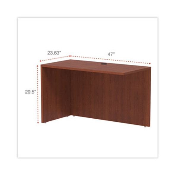 Alera Valencia Series Reversible Return/Bridge Shell, 47.25w x 23.63d x 29.5h, Medium Cherry