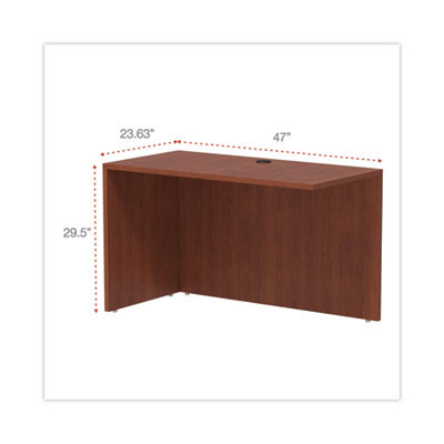 Alera Valencia Series Reversible Return/Bridge Shell, 47.25w x 23.63d x 29.5h, Medium Cherry