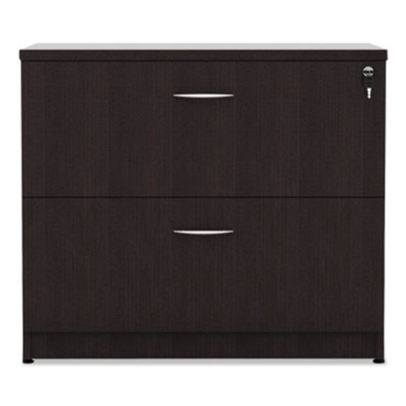 Alera Valencia Series Lateral File, 2 Legal/Letter-Size File Drawers, Espresso, 34" X 22.75" X 29.5"