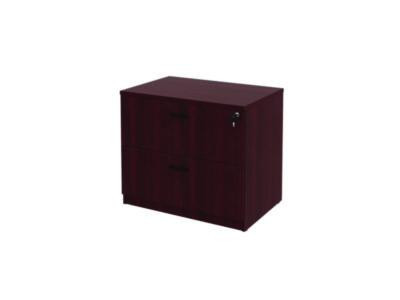 Alera Valencia Series Lateral File, 2 Legal/Letter-Size File Drawers, Mahogany, 34" X 22.75" X 29.5"