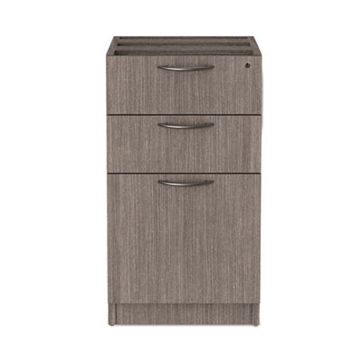 Alera Valencia Series Full Pedestal File, Left/Right, 3-Drawers: Box/Box/File, Legal/Letter, Gray, 15.63" x 20.5" x 28.5"