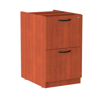 Alera Valencia Series Full Pedestal File, Left/Right, 2 Legal/Letter-Size File Drawers, Medium Cherry, 15.63" X 20.5" X 28.5"