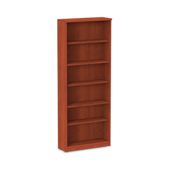 Alera Valencia Series Bookcase, Six-Shelf, 31.75w x 14d x 80.25h, Medium Cherry