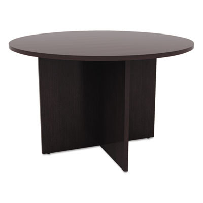Alera Valencia Round Conference Table With Legs, 42" Diameter x 29.5h, Espresso