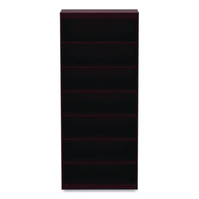 Alera Valencia Series Square Corner Bookcase, Seven-Shelf, 35.63w x 11.81d x 83.86h, Mahogany