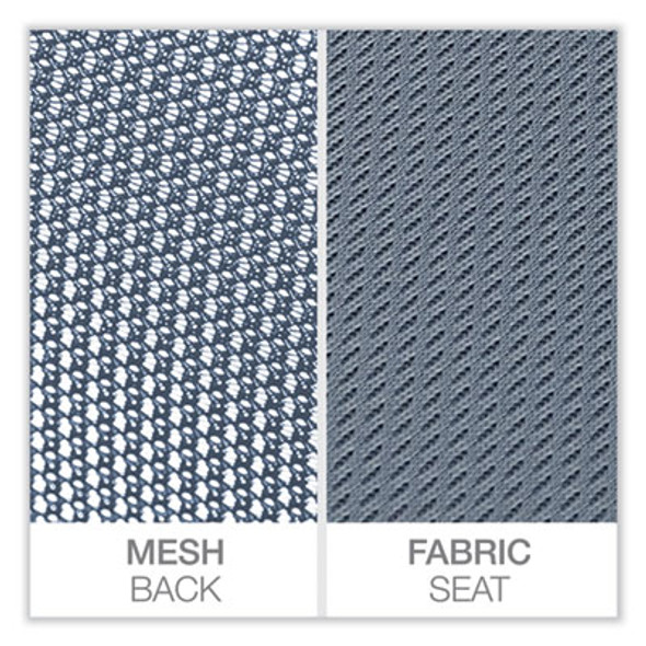 Mesh Back Fabric Task Chair, Supports Up To 275 Lb, 17.32" To 21.1" Seat Height, Seafoam Blue Seat/Back
