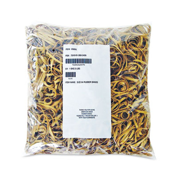 Postal Rubber Bands, Size 64, Crepe, 2,125 Count