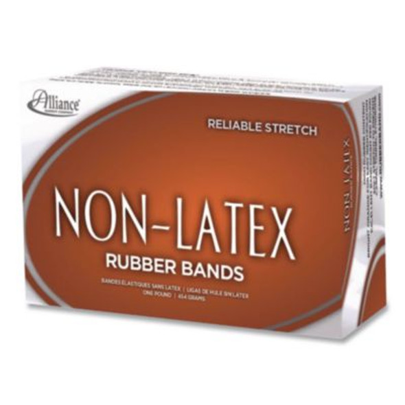 Non-Latex Rubber Bands, Size 64, 0.04" Gauge, Orange, 1 Lb Box, 380/Box
