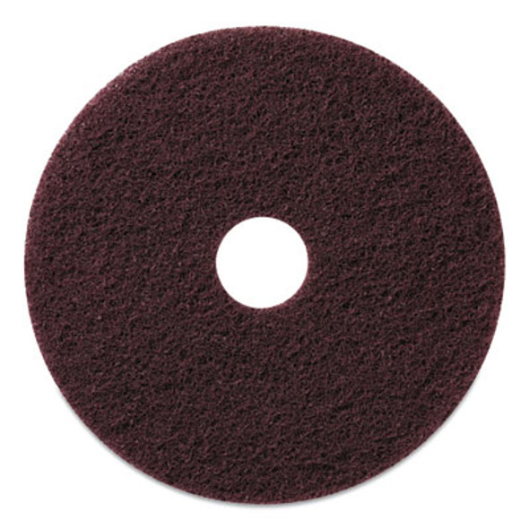 Stripping Pads, 17" Diameter, Burgundy, 5/Carton
