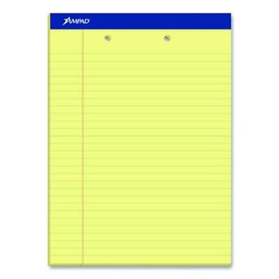 Perforated Writing Pads, Wide/Legal Rule, (50) Canary Yellow 8.5 x 11 Sheets, Dozen