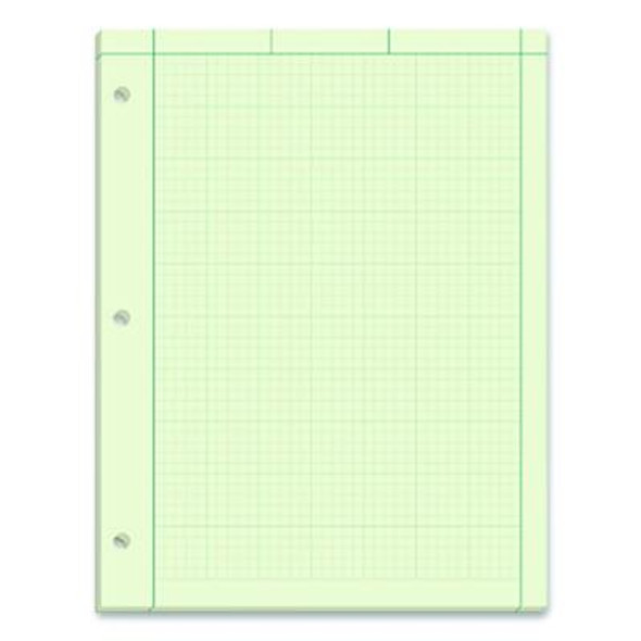 Evidence Engineer's Computation Pad, Quadrille Rule (5 Sq/In, 1 Sq/In), (100) Green-Tint 8.5 x 11 Sheets