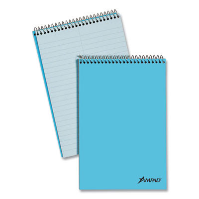 Steno Pads, Blue Cover, Gregg Rule, (80) Green-Tint 6 x 9 Sheets
