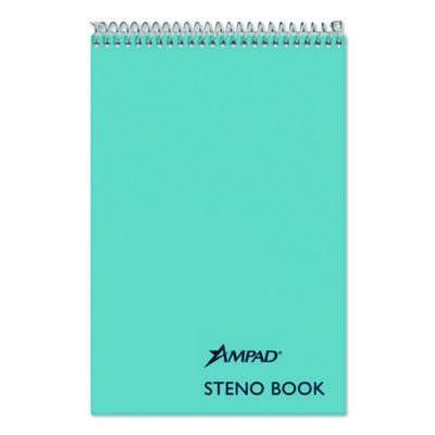 Steno Pads, Blue Cover, Gregg Rule, (80) Green-Tint 6 x 9 Sheets