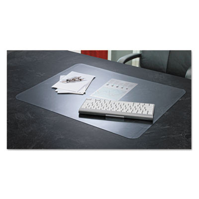 Krystalview Desk Pad With Antimicrobial Protection, Matte Finish, 22" x 17", Clear