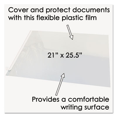 Second Sight Clear Plastic Desk Protector, Hinged Top Protector, 25.5" x 21", Clear