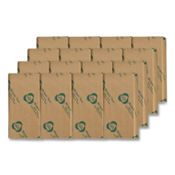 Recycled Multifold Paper Towels, 1-Ply, 9.5 x 9.5, Natural Kraft, 250/Pack, 16 Packs/Carton
