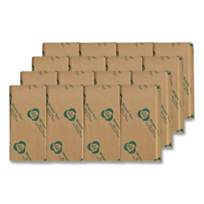 Recycled Multifold Paper Towels, 1-Ply, 9.5 x 9.5, Natural Kraft, 250/Pack, 16 Packs/Carton