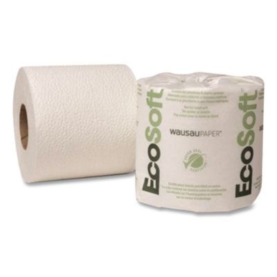 Recycled One-Ply Standard Bathroom Tissue, Septic Safe, White, 1,200 Sheets/Roll, 80 Rolls/Carton