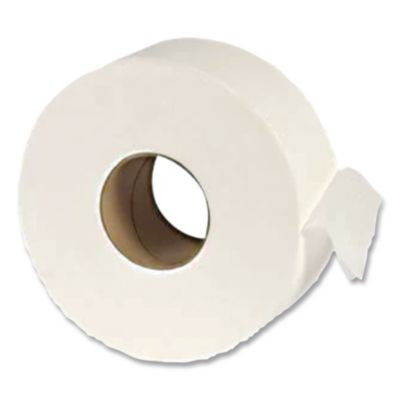 Recycled Two-Ply Jumbo Toilet Paper, Septic Safe, 3.55" x 1,000 Ft, White, 12 Rolls/Carton