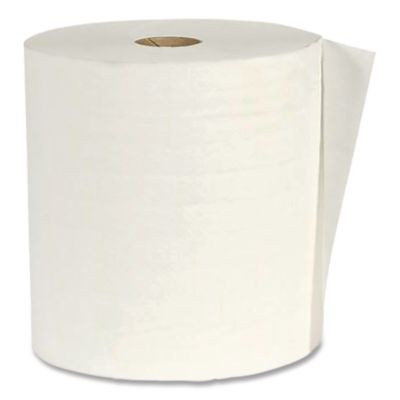 Hardwound Paper Towel Roll, Virgin Paper, 1-Ply, 7.88" X 800 Ft, White, 6/Carton