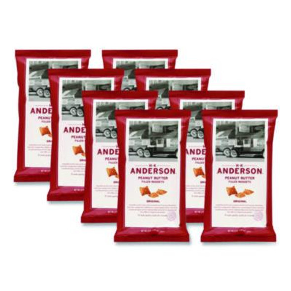 Peanut Butter Filled Pretzel Nuggets, Original, 2.5 Oz Packets, 8/Carton