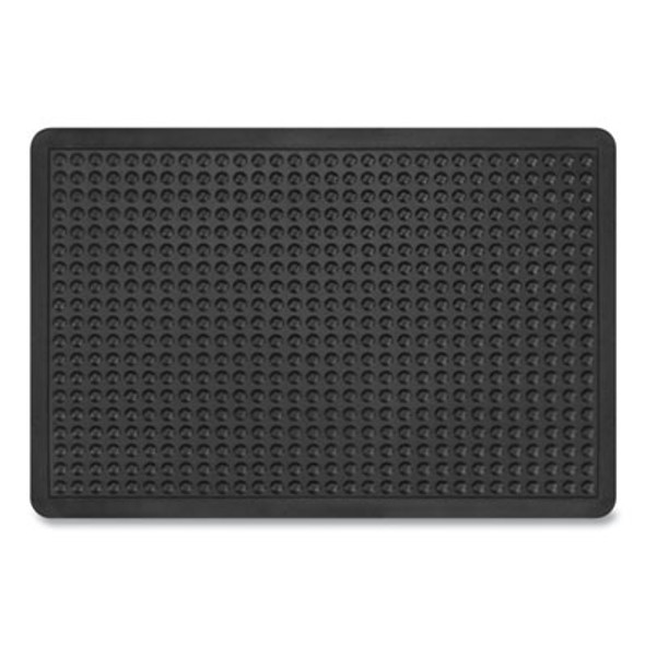 Bubble Flex Anti-Fatigue Mat, Rectangular, Black Crush-Resistant Non-Slip Surface, 24" x 36"