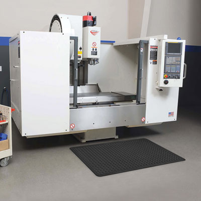 Bubble Flex Anti-Fatigue Mat, Rectangular, Black Crush-Resistant Non-Slip Surface, 24" x 36"