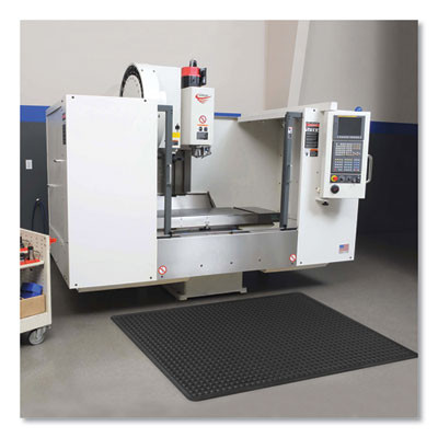 Bubble Flex Anti-Fatigue Mat, Rectangular, Black Crush-Resistant Non-Slip Surface, 36" x 48"