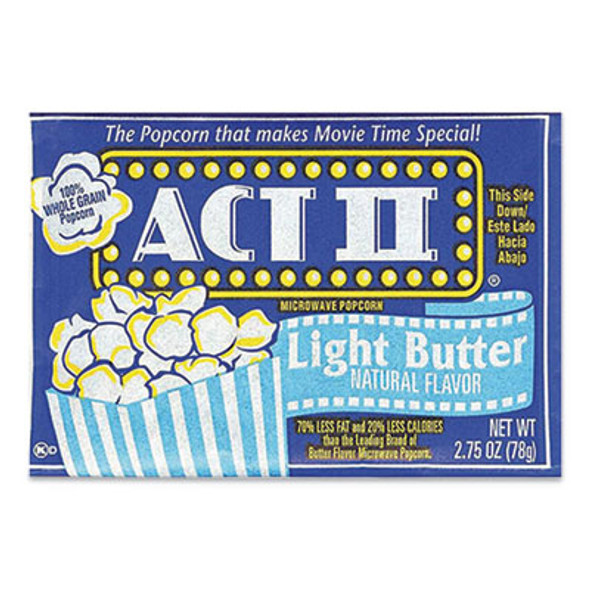 Microwave Popcorn, Light Butter, 2.75 Oz Bag, 36/Carton