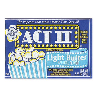 Microwave Popcorn, Light Butter, 2.75 Oz Bag, 36/Carton