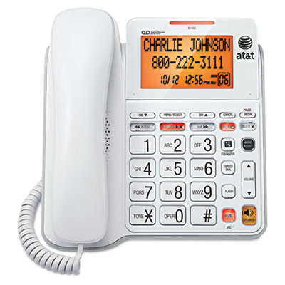 Cl4940 Corded Speakerphone With Digital Answering System, White