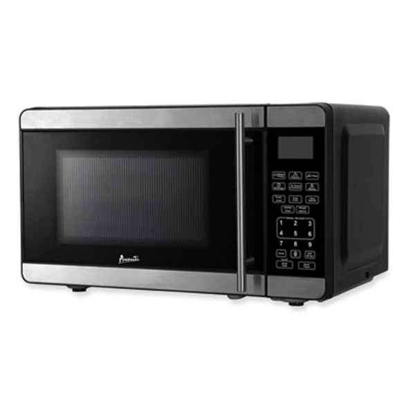0.7 Cubic Foot Microwave Oven, 700 Watts, Black/Stainless Steel