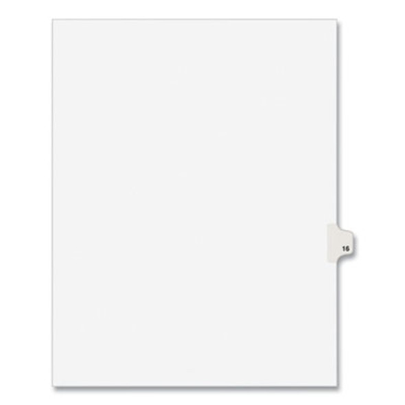 Preprinted Legal Exhibit Side Tab Index Dividers, Avery Style, 10-Tab, 16, 11 X 8.5, White, 25/Pack, (1016)