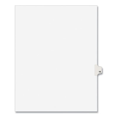 Preprinted Legal Exhibit Side Tab Index Dividers, Avery Style, 10-Tab, 16, 11 X 8.5, White, 25/Pack, (1016)