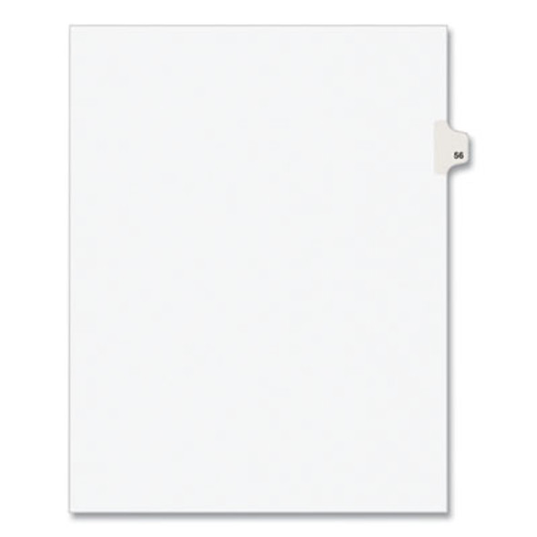 Preprinted Legal Exhibit Side Tab Index Dividers, Avery Style, 10-Tab, 56, 11 X 8.5, White, 25/Pack, (1056)