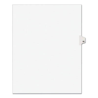 Preprinted Legal Exhibit Side Tab Index Dividers, Avery Style, 10-Tab, 60, 11 X 8.5, White, 25/Pack, (1060)