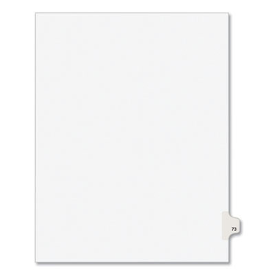 Preprinted Legal Exhibit Side Tab Index Dividers, Avery Style, 10-Tab, 73, 11 X 8.5, White, 25/Pack, (1073)