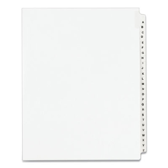 Preprinted Legal Exhibit Side Tab Index Dividers, Avery Style, 26-Tab, A To Z, 11 X 8.5, White, 1 Set, (1400)