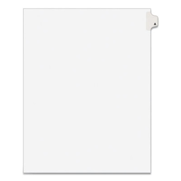 Preprinted Legal Exhibit Side Tab Index Dividers, Avery Style, 26-Tab, A, 11 X 8.5, White, 25/Pack, (1401)