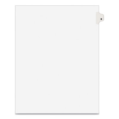 Preprinted Legal Exhibit Side Tab Index Dividers, Avery Style, 26-Tab, B, 11 X 8.5, White, 25/Pack, (1402)