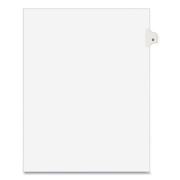 Preprinted Legal Exhibit Side Tab Index Dividers, Avery Style, 26-Tab, D, 11 X 8.5, White, 25/Pack, (1404)