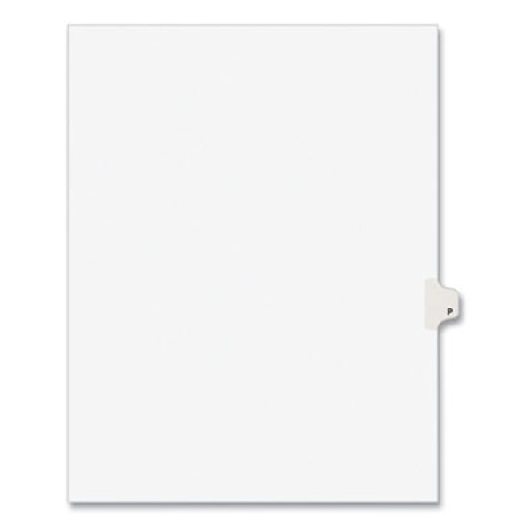 Preprinted Legal Exhibit Side Tab Index Dividers, Avery Style, 26-Tab, P, 11 X 8.5, White, 25/Pack, (1416)