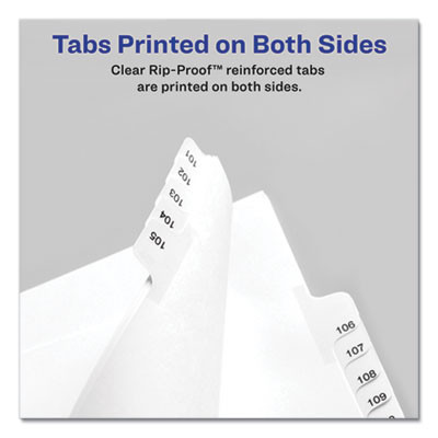 Preprinted Legal Exhibit Side Tab Index Dividers, Allstate Style, 25-Tab, 1 To 25, 11 X 8.5, White, 1 Set, (1701)