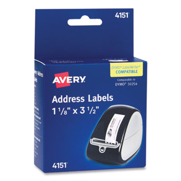 Thermal Printer Labels, Thermal Printers, 1.13 X 3.5, Clear, 120/Roll, 1 Roll/Pack