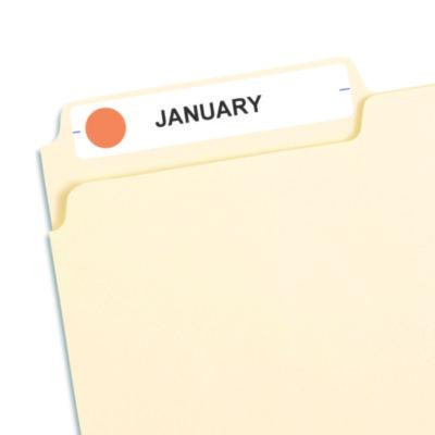 Handwrite Only Self-Adhesive Removable Round Color-Coding Labels, 0.5" Dia, Neon Orange, 60/Sheet, 14 Sheets/Pack, (5062)